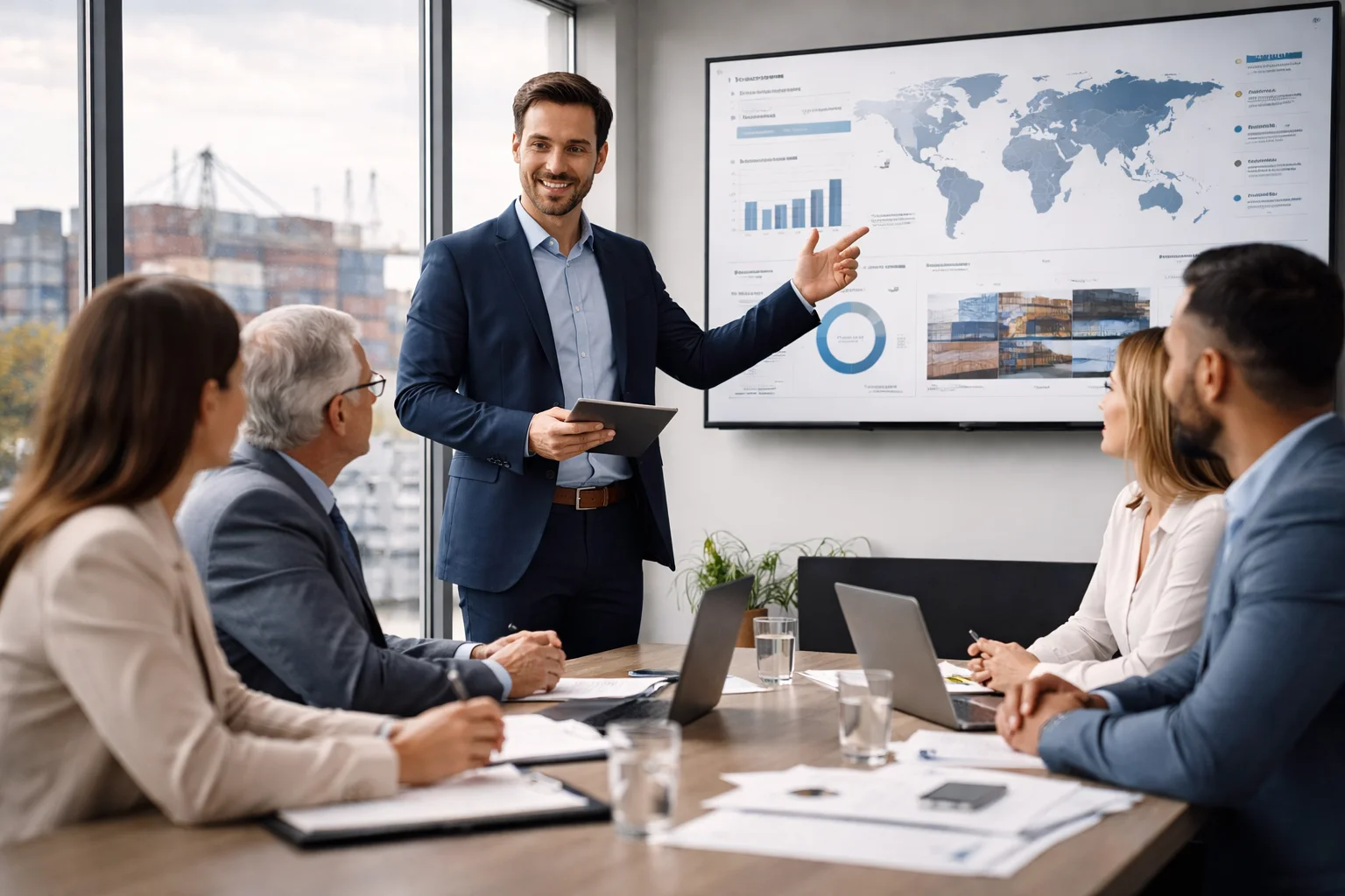 Equipo corporativo y operación logística